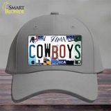 Cowboys Strip Art Novelty License Plate Hat Tag Cotton / Gray