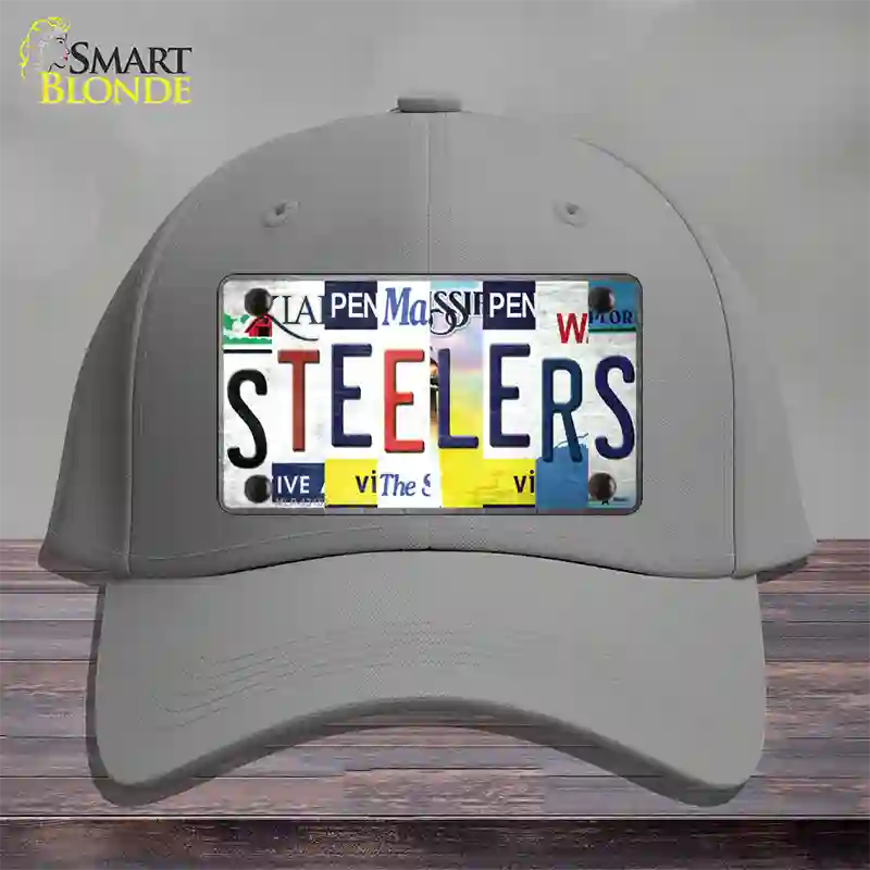 Steelers Strip Art Novelty License Plate Hat Tag Cotton / Gray