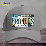 Broncos Strip Art Novelty License Plate Hat Tag Cotton / Gray