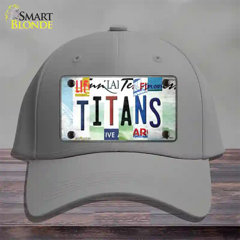 Titans Strip Art Novelty License Plate Hat Tag Cotton / Gray