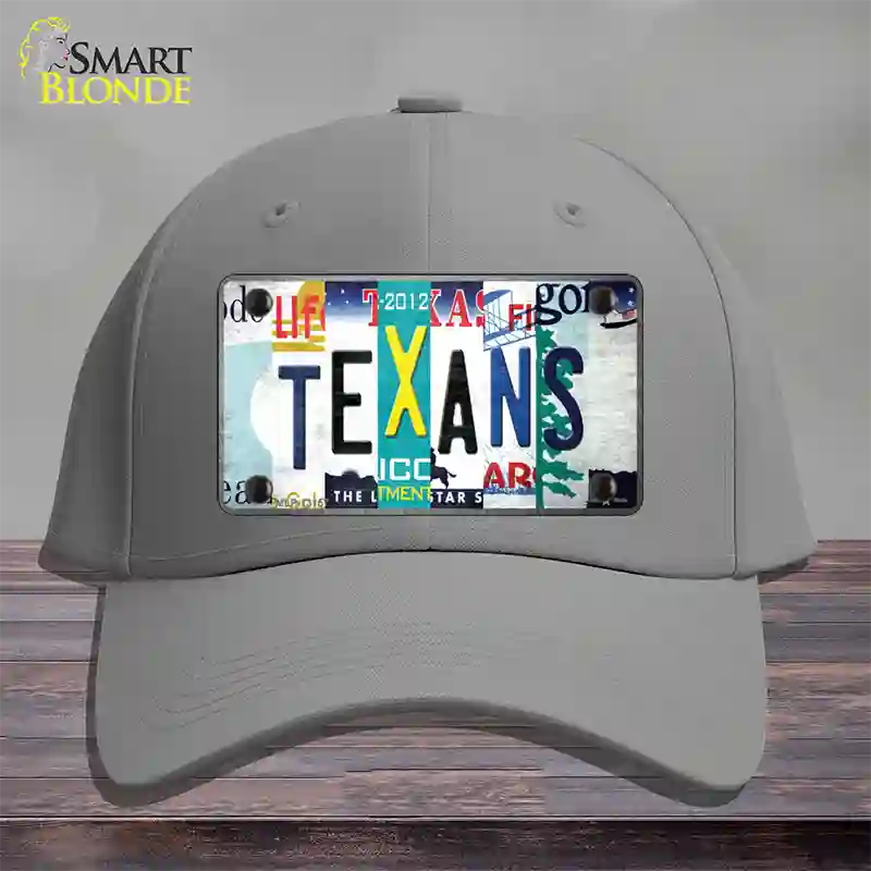 Texans Strip Art Novelty License Plate Hat Tag Cotton / Gray