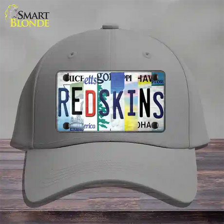 Redskins Strip Art Novelty License Plate Hat Tag Cotton / Gray