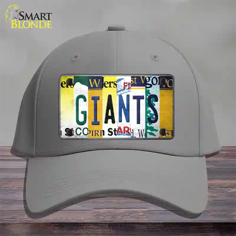 Giants Strip Art Novelty License Plate Hat Tag Cotton / Gray