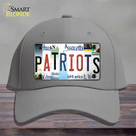 Patriots Strip Art Novelty License Plate Hat Tag Cotton / Gray