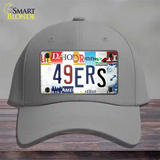 49ers Strip Art Novelty License Plate Hat Tag Cotton / Gray