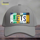 Jets Strip Art Novelty License Plate Hat Tag Cotton / Gray