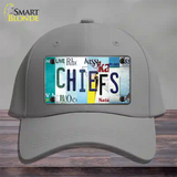 Chiefs Strip Art Novelty License Plate Hat Tag Cotton / Gray