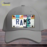 Rams Strip Art Novelty License Plate Hat Tag Cotton / Gray