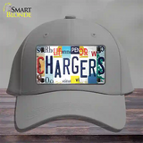 Chargers Strip Art Novelty License Plate Hat Tag Cotton / Gray