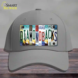 Diamondbacks Strip Art Novelty License Plate Hat Tag Cotton / Gray