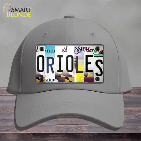 Orioles Strip Art Novelty License Plate Hat Tag Cotton / Gray