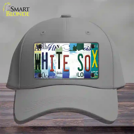 White Sox Strip Art Novelty License Plate Hat Tag Cotton / Gray