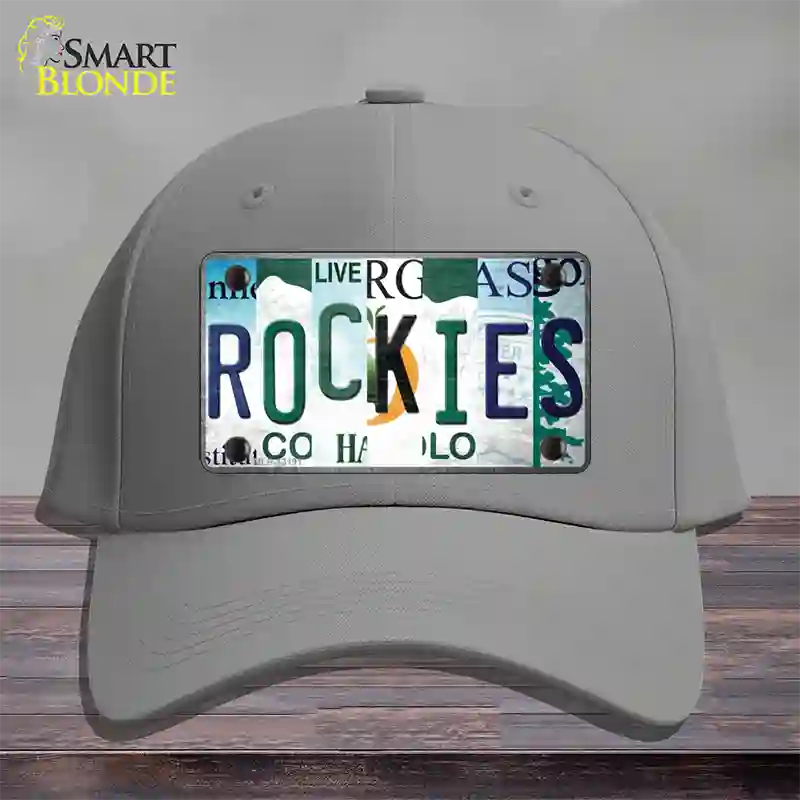 Rockies Strip Art Novelty License Plate Hat Tag Cotton / Gray