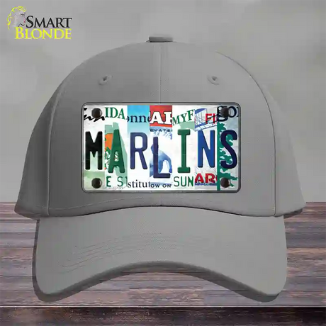 Marlins Strip Art Novelty License Plate Hat Tag Cotton / Gray