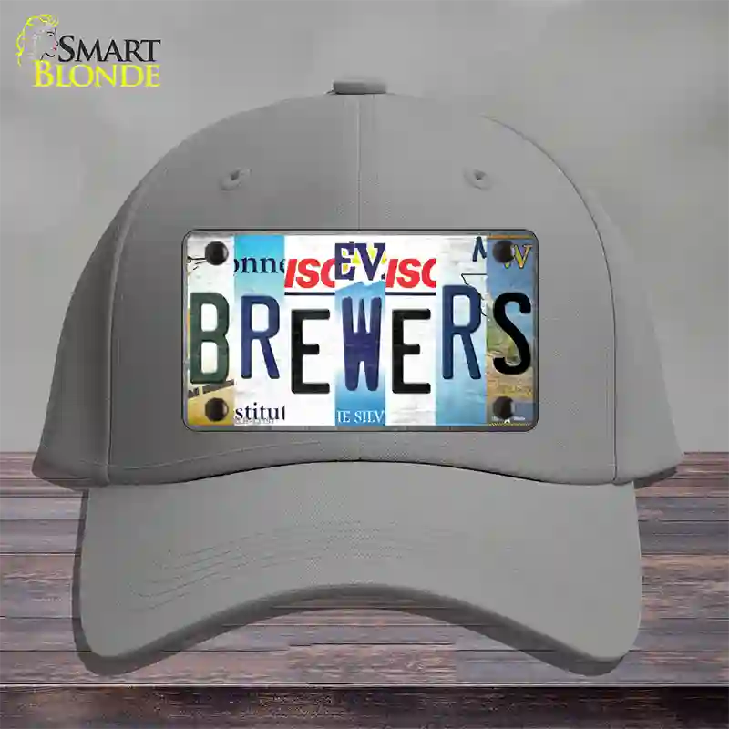 Brewers Strip Art Novelty License Plate Hat Tag Cotton / Gray