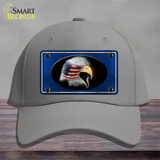 American Flag Eagle Blue Novelty License Plate Hat Cotton / Gray