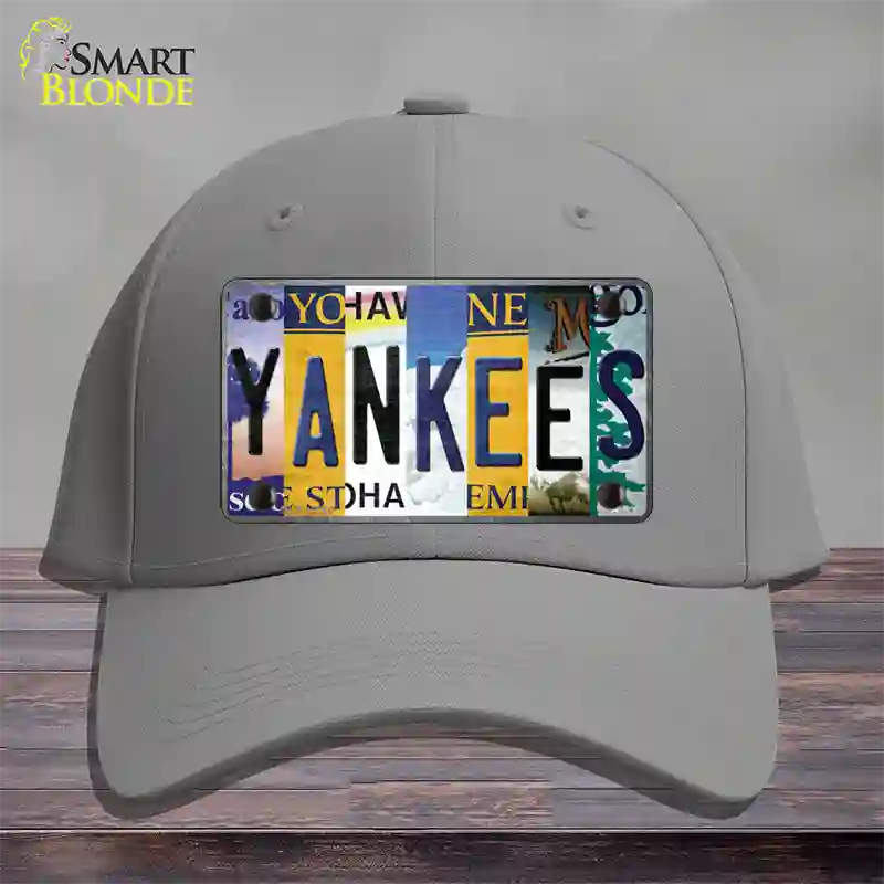 Yankees Strip Art Novelty License Plate Hat Tag Cotton / Gray