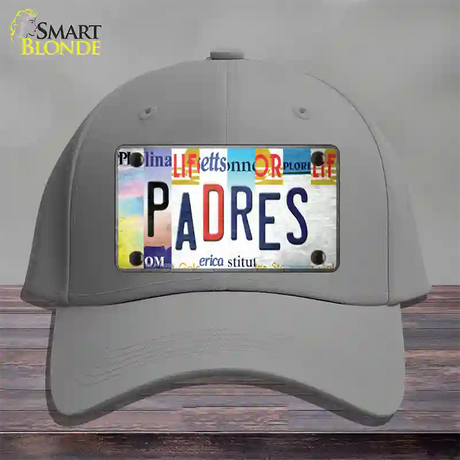 Padres Strip Art Novelty License Plate Hat Tag Cotton / Gray