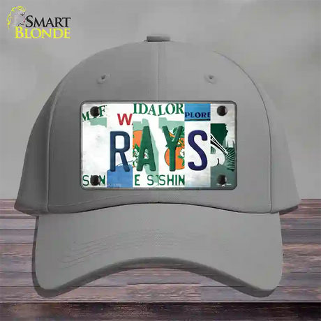 Rays Strip Art Novelty License Plate Hat Tag Cotton / Gray