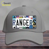 Rangers Strip Art Novelty License Plate Hat Tag Cotton / Gray