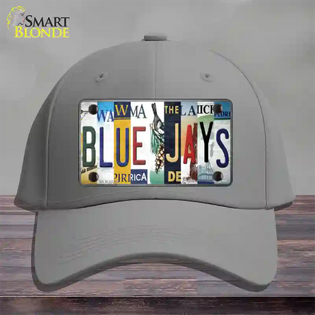 Blue Jays Strip Art Novelty License Plate Hat Tag Cotton / Gray