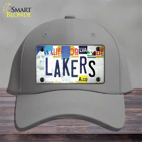 Lakers Strip Art Novelty License Plate Hat Tag Cotton / Gray