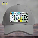 Grizzlies Strip Art Novelty License Plate Hat Tag Cotton / Gray