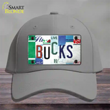 Bucks Strip Art Novelty License Plate Hat Tag Cotton / Gray