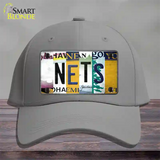 Nets Strip Art Novelty License Plate Hat Tag Cotton / Gray