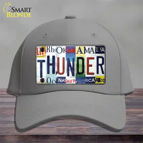 Thunder Strip Art Novelty License Plate Hat Tag Cotton / Gray