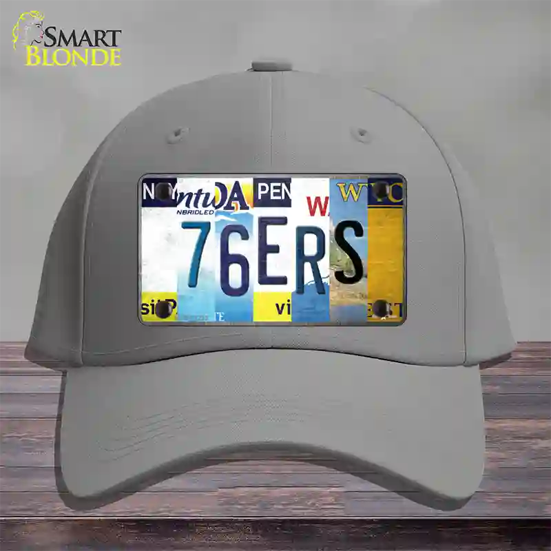 76ers Strip Art Novelty License Plate Hat Tag Cotton / Gray