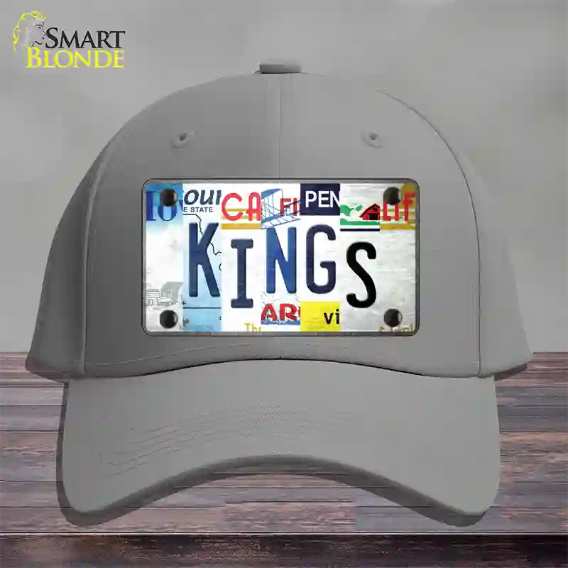 Kings Strip Art Novelty License Plate Hat Tag Cotton / Gray