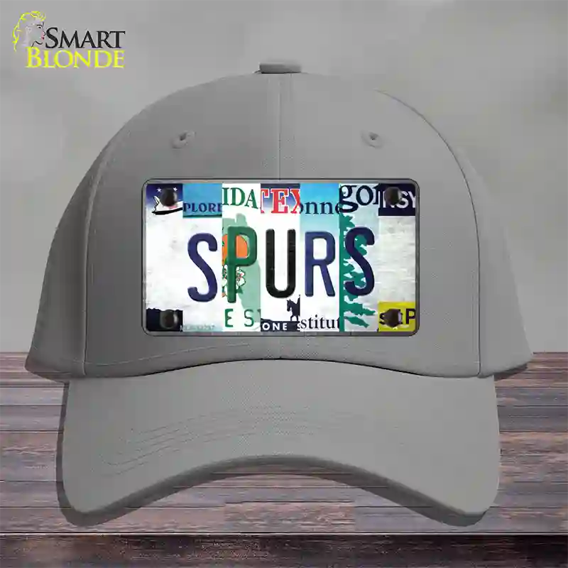 Spurs Strip Art Novelty License Plate Hat Tag Cotton / Gray