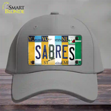 Sabres Strip Art Novelty License Plate Hat Tag Cotton / Gray