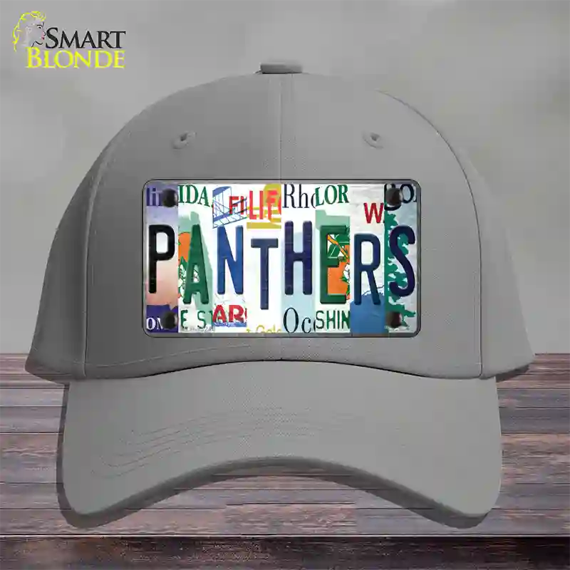 Panthers Hockey Strip Art Novelty License Plate Hat Tag Cotton / Gray