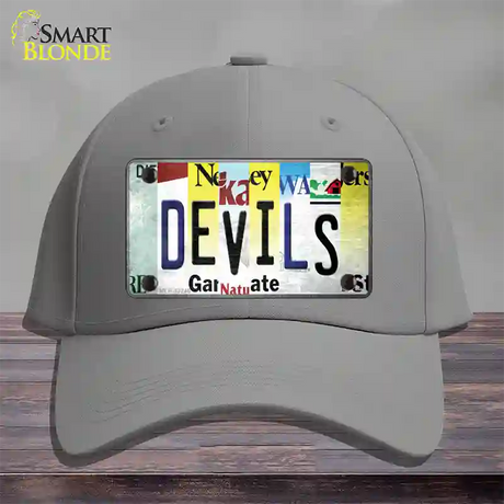 Devils Strip Art Novelty License Plate Hat Tag Cotton / Gray