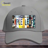 Maple Leafs Strip Art Novelty License Plate Hat Tag Cotton / Gray