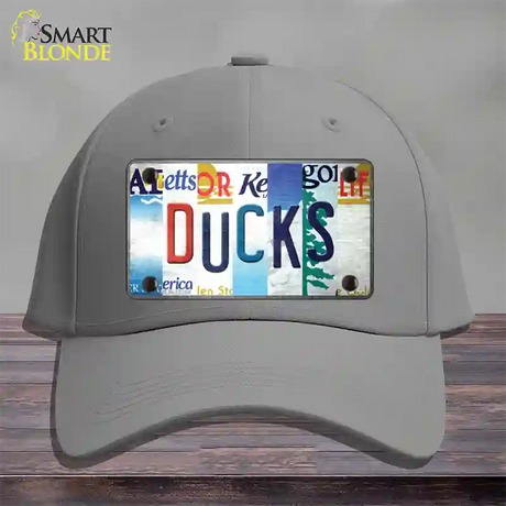 Ducks Strip Art Novelty License Plate Hat Tag Cotton / Gray