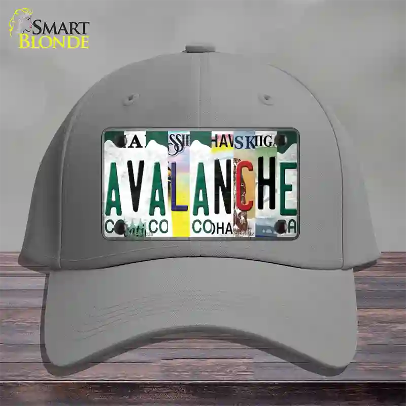 Avalanche Strip Art Novelty License Plate Hat Tag Cotton / Gray