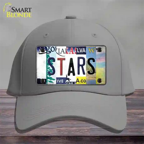 Stars Strip Art Novelty License Plate Hat Tag Cotton / Gray