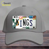 Kings Hockey Strip Art Novelty License Plate Hat Tag Cotton / Gray