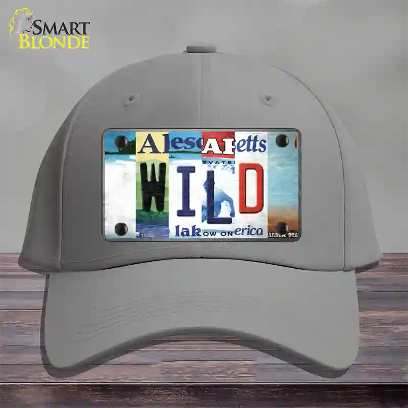 Wild Strip Art Novelty License Plate Hat Tag Cotton / Gray