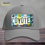 Coyotes Strip Art Novelty License Plate Hat Tag Cotton / Gray