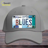 Blues Strip Art Novelty License Plate Hat Tag Cotton / Gray