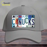 Canucks Strip Art Novelty License Plate Hat Tag Cotton / Gray