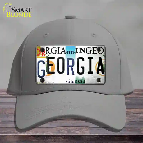 Georgia Strip Art Novelty License Plate Hat Tag Cotton / Gray