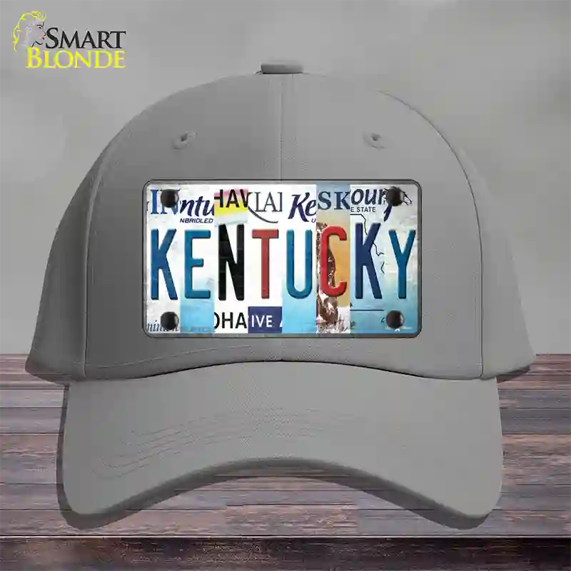 Kentucky Strip Art Novelty License Plate Hat Tag Cotton / Gray