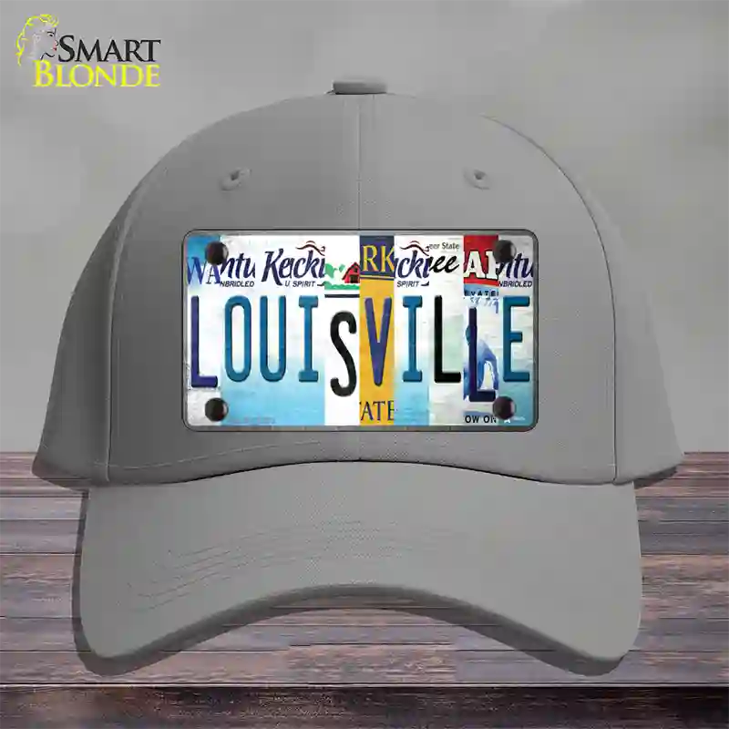 Louisville Strip Art Novelty License Plate Hat Tag Cotton / Gray