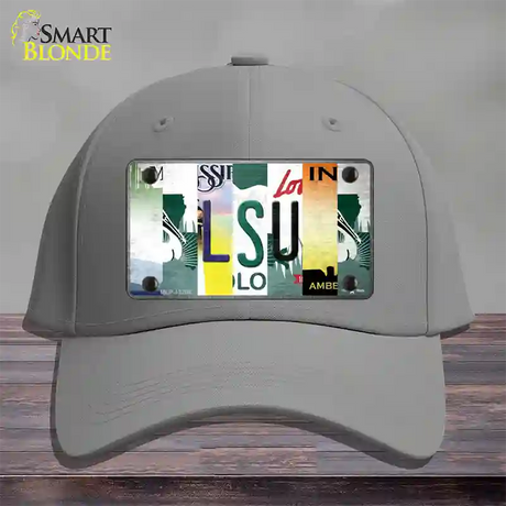 LSU Strip Art Novelty License Plate Hat Tag Cotton / Gray