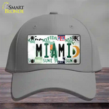 Miami Strip Art Novelty License Plate Hat Tag Cotton / Gray